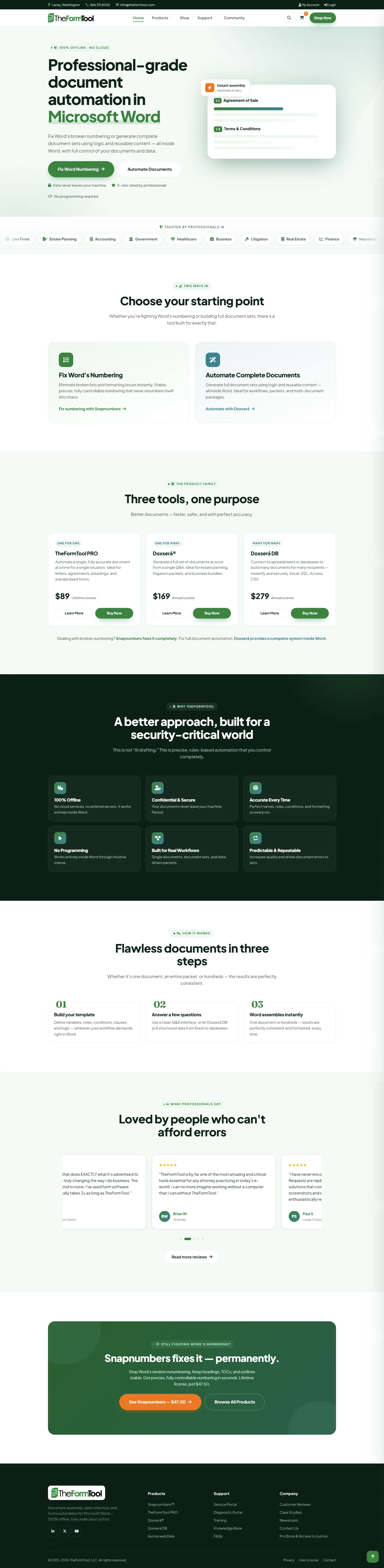 TheFormTool – Document Automation Software Site