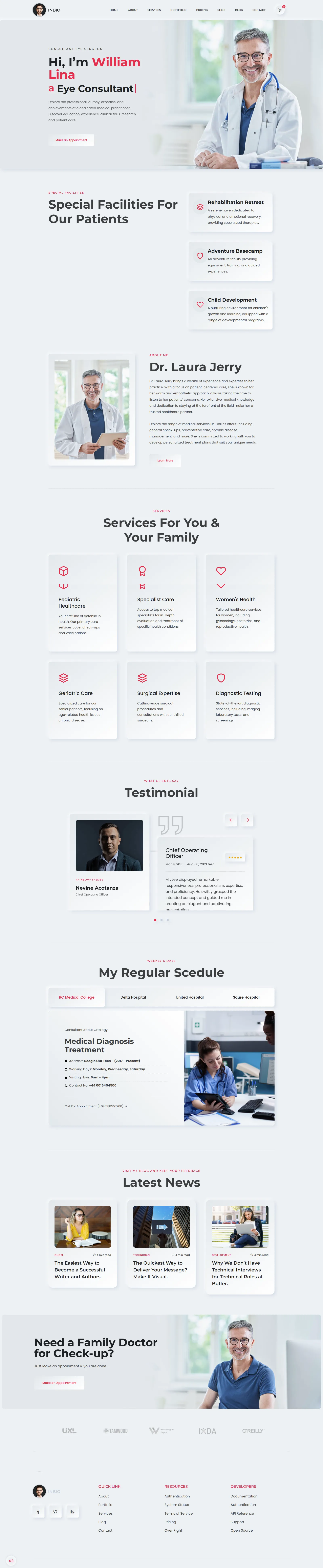 Dr. Laura Jerry – Medical Practitioner Website (INBIO)
