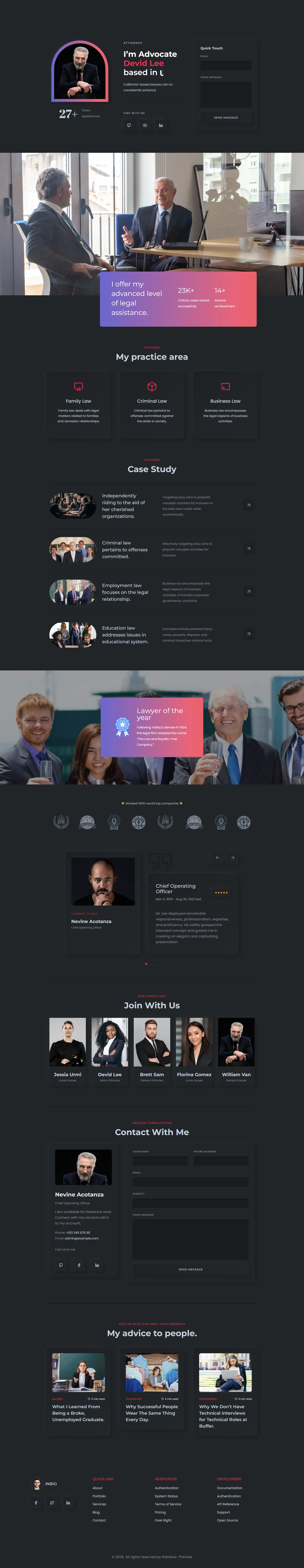 Devid Lee – Attorney & Law Firm Website