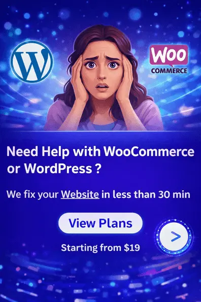 Get Help with WooCommerce or WordPress – Fast Website Fix Starting from $19